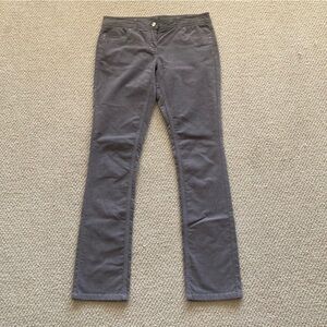White House Black Market Corduroy Grey Bling Boot Leg Pants Bottoms Size 6R VEUC